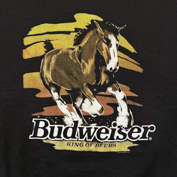 Budweiser Neon Clydesdales Flea Market Fleece Size Extra Large - Picture 2 of 4